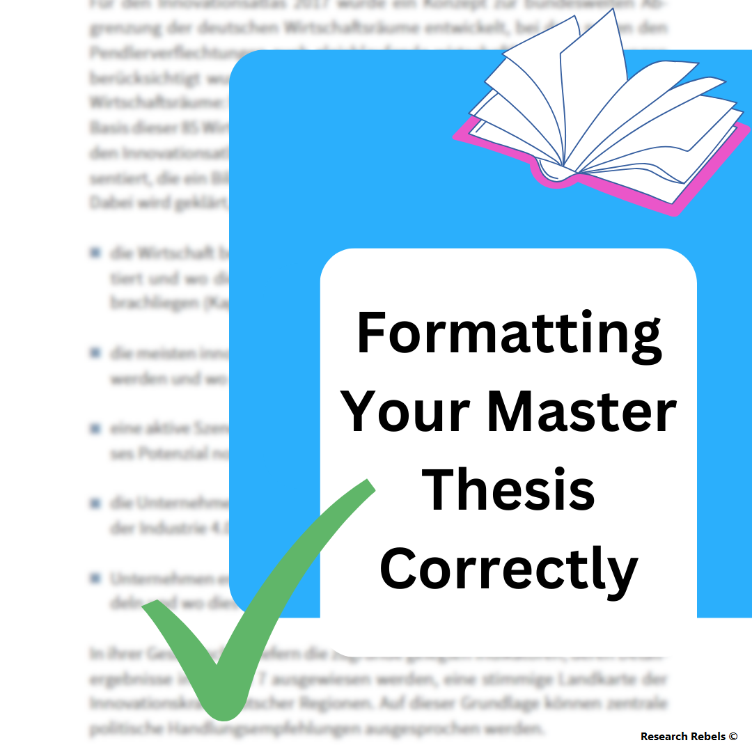 Formatting Your Master Thesis Correctly