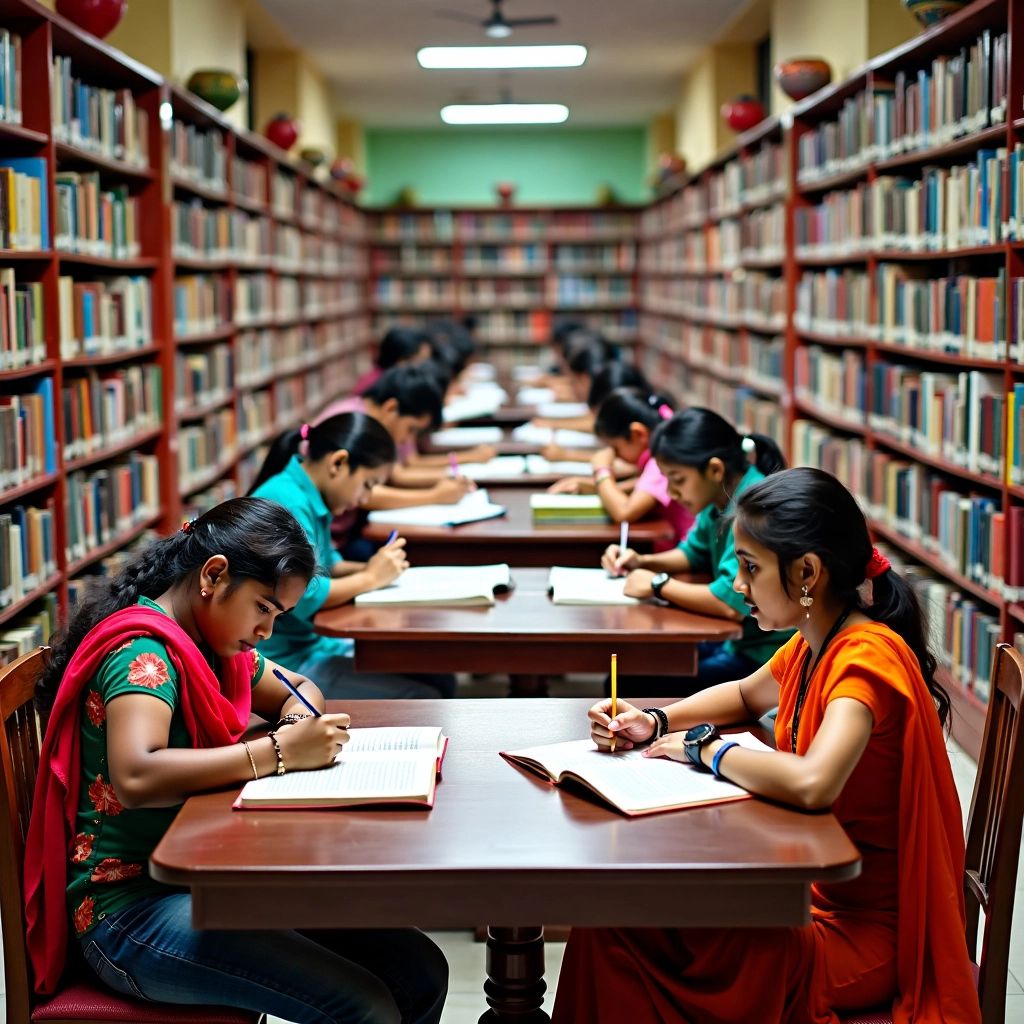 বাংলাদেশের গ্রন্থাগারে অধ্যয়নরত ছাত্র