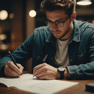 Student writing thesis with one month deadline clock