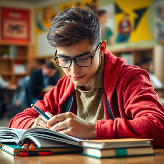 大学生在充满活力的环境中阅读。