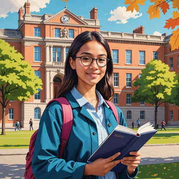 Student holding dissertation and thesis