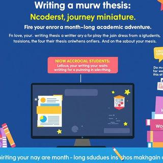 Calendar and desk setup for thesis writing in a month.