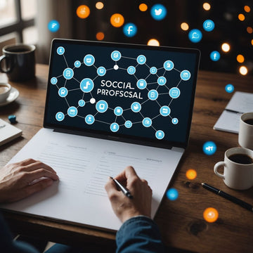 Research proposal writing with social media icons