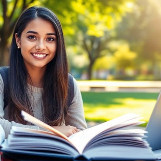 Étudiant universitaire dans un environnement de campus dynamique.