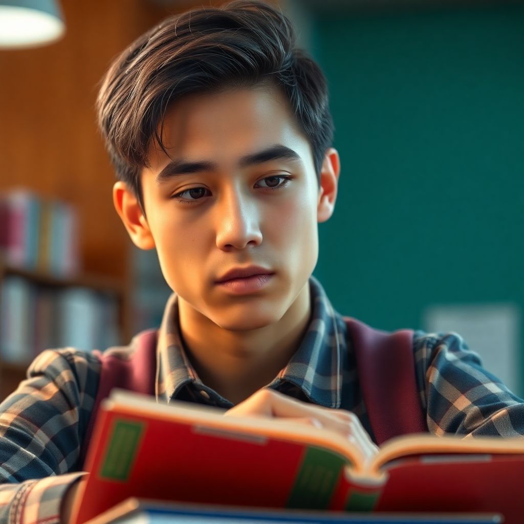 विश्वविद्यालय का छात्र शैक्षिक वातावरण में पढ़ रहा है।