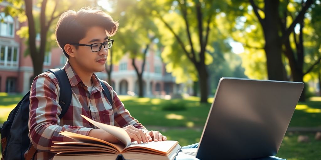 大学校园里充满活力和生机的大学生。