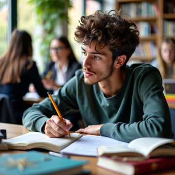 学生在多彩的大学环境中学习。