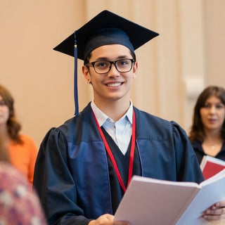 Graduate student presenting their thesis to an audience.