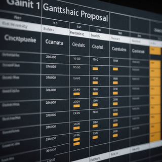 Research proposal Gantt chart with key milestones