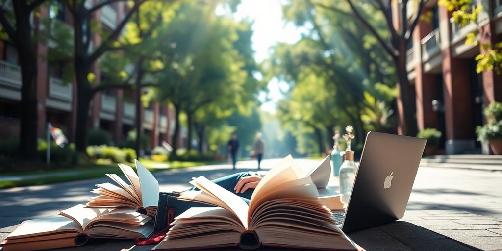 大学校园里充满活力和宁静的大学生。