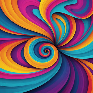五彩缤纷的抽象背景，带有旋转的图案