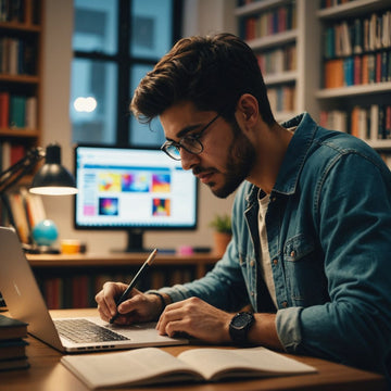 Estudiante trabajando en su propuesta de tesis doctoral